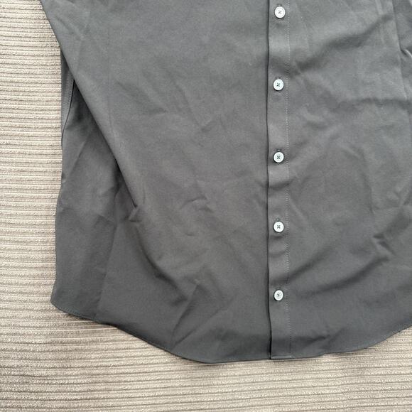 Mizzen+Main Leeward Shirt Mens XL Trim Fit Black Stretch Button Down Performance - Picture 6 of 9